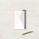 エレガント赤面ピンクとグレーの幾何三角形 ポストイット (デスク上)