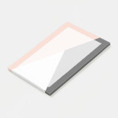 エレガント赤面ピンクとグレーの幾何三角形 ポストイット (アングル)