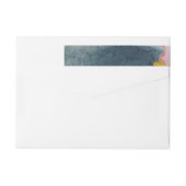 エレガント赤面ピンクとグレーの水色カスタム ラップアラウンドラベル (裏面)