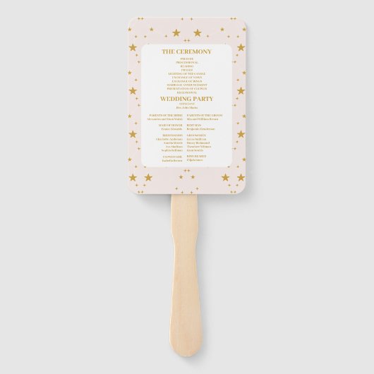 エレガント赤面ピンクと金ゴールドシナ結婚ス ハンドファン (裏面)