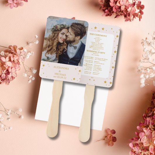 エレガント赤面ピンクと金ゴールドシナ結婚ス ハンドファン