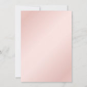 エレガント赤面ピンクと金ゴールドブライダルシャワー 招待状 (裏面)