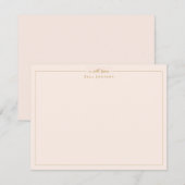 エレガント赤面ピンクと金ゴールドプロフェッショナル サンキューカード (正面/裏面)