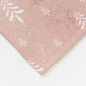 エレガント赤面ピンクのクリスマスツリーパターンフリースB フリースブランケット (角)