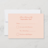 エレガント赤面ピンクのバラの金ゴールドスケッチ花 出欠カード (裏面)