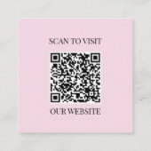 エレガント赤面ピンクのビジネスロモダンゴ コーリングカード (裏面)