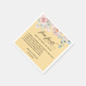 エレガント赤面ピンクのフローラおもしろい結婚ファクト スタンダードカクテルナプキン (角)