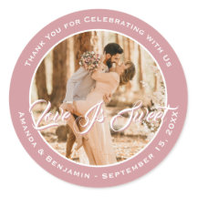 エレガント赤面ピンクの愛は甘い結婚の写真