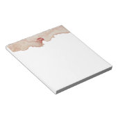 エレガント赤面ピンクの水の色のスプラッシュパーソナライズされた ノートパッド (アングル)