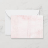 エレガント赤面ピンクの水の色 – '結婚s Thank You ノートカード (裏面)