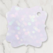 エレガント赤面ピンクの花ありがとうござ結婚う フェイバータグ (裏面)