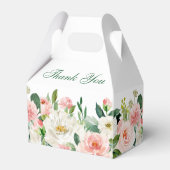 エレガント赤面ピンクの花が緑結婚色 フェイバーボックス (裏面サイド)
