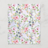 エレガント赤面ピンクの花ウォーター結婚カラー (裏面)