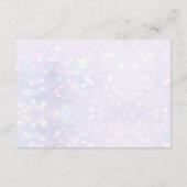 エレガント赤面ピンクの花ウォーター結婚カラー エンクロージャーカード (裏面)