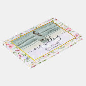 エレガント赤面ピンクの花ウォーター結婚カラー ゲストブック (コーナー)