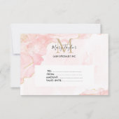 エレガント赤面ピンクの金ゴールドグリッターギフト証明書 (正面)