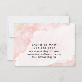 エレガント赤面ピンクの金ゴールドグリッターギフト証明書 (裏面)