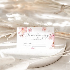 エレガント赤面ピンクはキャンディーの数を推測 エンクロージャーカード