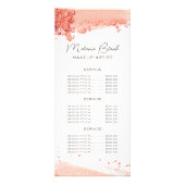 エレガント赤面ピンクアイシャドメイクアップ価格表 ラックカード (正面)