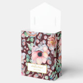 エレガント赤面ピンクアネモネフローラ幾何学模様 フェイバーボックス (オープン)