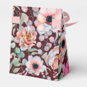 エレガント赤面ピンクアネモネフローラ幾何学模様 フェイバーボックス (裏面サイド)