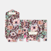 エレガント赤面ピンクアネモネフローラ幾何学模様 フェイバーボックス (折り畳みなし)