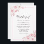 エレガント赤面ピンクウォーターバラ結婚ズ 招待状<br><div class="desc">赤面エレガントピンクウォーター色バラ結婚式招待状より多くの結婚式招待状と一致するアイテムのために私たちの店を参照。</div>