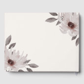 エレガント赤面ピンクウォーター色フローラ結婚ズ ゲストブック (裏面)