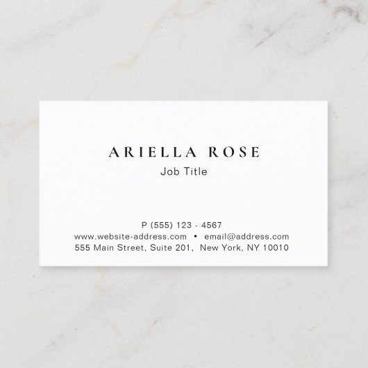 エレガント赤面ピンクグラデーションクリーンプロフェッショナル 名刺 (裏面)