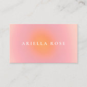 エレガント赤面ピンクグラデーションクリーンプロフェッショナル 名刺 (正面)