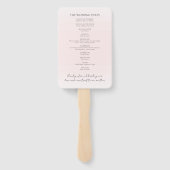 エレガント赤面ピンクグラデーションモダン結婚式 プログラム ハンドファン (裏面)