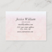 エレガント赤面ピンクグリッターアゲテモダンシック コーリングカード (裏面)