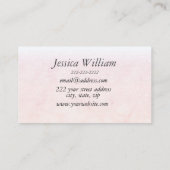 エレガント赤面ピンクグリッターアゲテモダンシック コーリングカード (裏面)