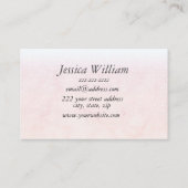 エレガント赤面ピンクグリッターアゲテモダンシック 名刺 (裏面)