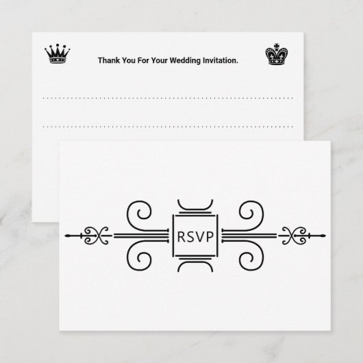 エレガント赤面ピンクグリーンフローラ結婚バラズインビ 出欠カード (正面/裏面)