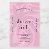 エレガント赤面ピンクシャンプー石鹸の防水ラベル フードラベル (シングルラベル)