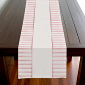 エレガント赤面ピンクストライプのバラ金ゴールド ショートテーブルランナー