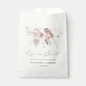 エレガント赤面ピンクダスティバラ結婚フローラ フェイバーバッグ (正面)
