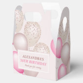 エレガント赤面ピンクバルーンありがとう誕生日 フェイバーボックス (オープン)