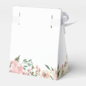 エレガント赤面ピンクピーニーフローラ庭園の結婚式 フェイバーボックス (裏面サイド)