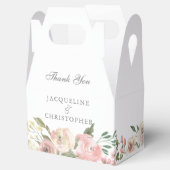 エレガント赤面ピンクピーニーフローラ春の結婚式 フェイバーボックス (オープン)