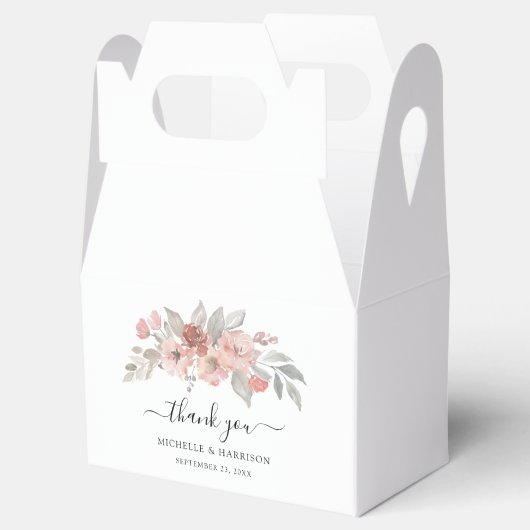 エレガント赤面ピンクフローラウォーター結婚カラー フェイバーボックス (オープン)