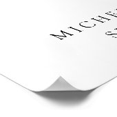 エレガント赤面ピンクフローラウォーター結婚カラー ポスター (角)