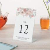 エレガント赤面ピンクフローラウォーター結婚カラー 台座サイン (インサイチュ)