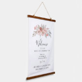 エレガント赤面ピンクフローラウォーター結婚カラー 吊り下げ型タペストリー (傾斜あり)