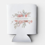 エレガント赤面ピンクフローラウォーター結婚カラー 缶クーラー (裏面)