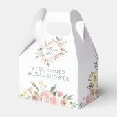エレガント赤面ピンクフローラガーデンブライダルシャワー フェイバーボックス (正面サイド)