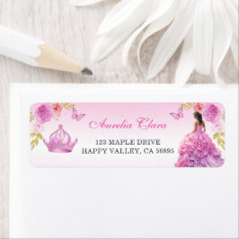 エレガント赤面ピンクフローラキンセアニラ戻り ラベル