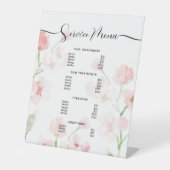 エレガント赤面ピンクフローラサロン価格表メニュー 台座サイン (正面)