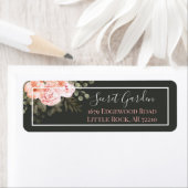 エレガント赤面ピンクフローラバラアドレモダンス ラベル (インサイチュ)